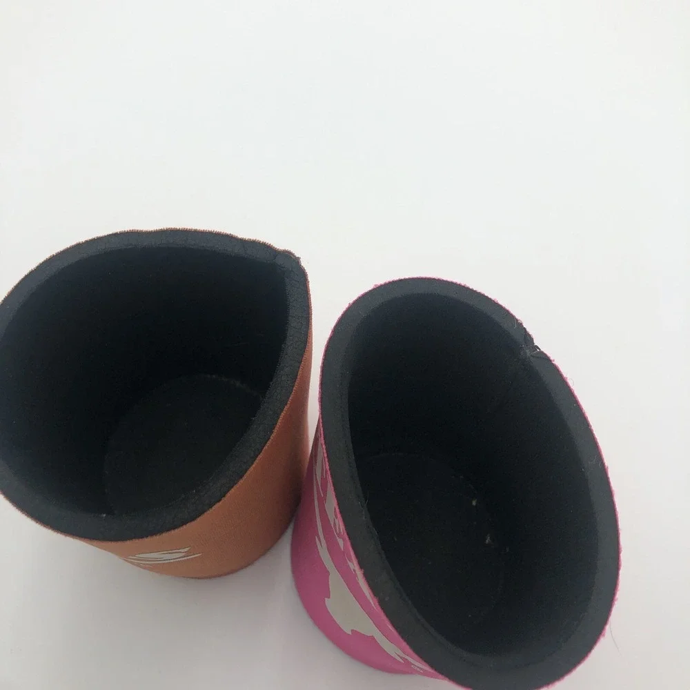 Texas‎ Long Horns Beer Coozi's Brown Pink His And Hers Set Of Two Preowned Used
